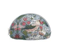 Signare Gobelin-Kosmetiktasche, Make-up-Tasche für Damen, Erdbeerdieb, Grau