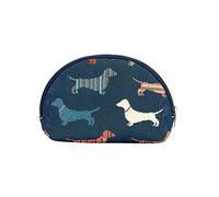 Signare Gobelin-Kosmetiktasche, Make-up-Tasche für Damen, mit Blumenmuster, Dackel, Einheitsgröße