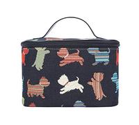 Signare Gobelin Kulturbeutel Make-up Kosmetiktasche für Frauen mit Tier- und Haustiermotiven (verspielter Welpe; Toil-Puppy)