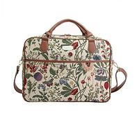 Signare Gobelin Laptop Tasche Laptoptasche 15.6 Zoll, Notebook Tasche 15.6 Zoll Business Taschen Damen mit Garten Designs (Fresh Morning Garden)