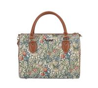 Signare Gobelin-Reisetasche, Übernachtungstasche, Wochenendtasche für Damen, mit Gartenblumen und Kreaturen (Goldene Lilie)