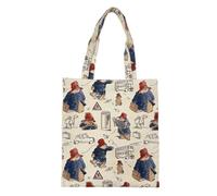 Signare Klassische Paddington Bear Tapisserie, flache Tragetasche, wiederverwendbar, faltbar, Einheitsgröße, rot, Reusable Shopper