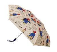 Signare Paddington Bear Automatischer faltbarer Regenschirm, Gobelin-Druck-Design, Beige und Blau (Paddington Bear, UM-AUTO-PADD)