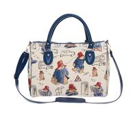 Signare Paddington Bear Gobelin-Reisetasche - 38 cm (B) x 27 cm (H) x 20 cm (T), Blau/Rot/Weiß, 38cm (W) x 27cm (H) x 20cm (D)