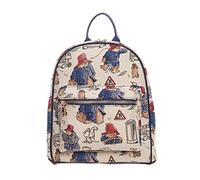 Signare Paddington Bear Tapisserie-Tagesrucksack, Rucksack für Damen, Schultasche, Reisetasche, beige