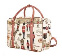 Signare Royal Guard Tapisserie-Reisetasche, britisches Militär-Design, brauner Lederbesatz (Royal Guard, CABIN-RGD), Royal Guard, Einheitsgröße