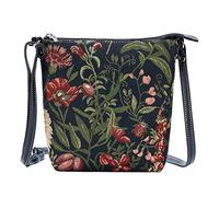Signare Sling-MGDBK Umhängetasche für Damen, Gobelin-Design, klein, Schwarz