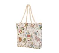 Signare Strandtasche aus Wandteppich, Seilgriff und Reißverschluss (Strand), Peter Rabbit, One Size