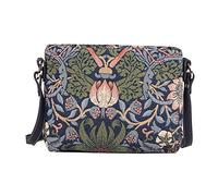 Modische Signare-Umhängetasche/Handtasche für Damen mit Blumen-Design, - Strawberry Thief Blue - Größe: Large