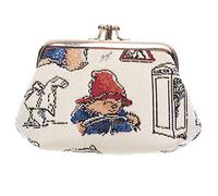 Signare Tapestry Niedliches Exquisites Doppeltes Taschenmünzportemonnaie für Frauen mit Paddington Bear Design | Peggy Fortnums ikonische Illustrationen von 1958 | 11 cm (B) x 9 cm (H) x 5 cm (T)