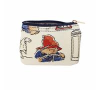 Signare Tapisserie Beige Reißverschluss Münzbörse für Frauen Paddington Bär Design Kleine & Leichte Kleingeldtasche Einfach zu Tragen, mehrfarbig, W 12cm x H 8cm x D 1cm, Reißverschlusstasche