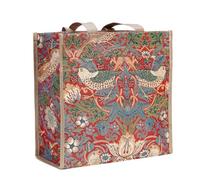 Signare Tapisserie Einkaufstasche, Shopper, Tragetasche, Shopper Damen Groß, Umhängetasche Damen (Erdbeerdieb Rot)