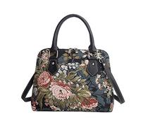 Signare Tapisserie-Hand- und Schultertasche für Damen, modische Umhängetasche, Geldbörsen für Damen, Mädchen, Teenager, Pfingstrose, Convertible Bag