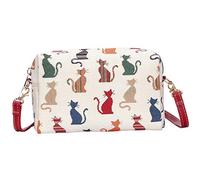 Signare Tapisserie Handtaschen Damen, Umhängetasche Damen, Schultertasche Damen (Freche Katze) (HPBG-CHEKY)