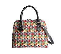 Signare Tapisserie Handtaschen Damen, Umhängetasche damen schultertasche damen und Umhängetaschen damen mit Farbmuster Designs (bunt geometrisch)