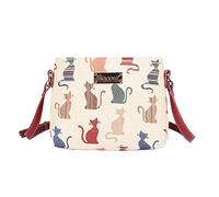 Signare Tapisserie Kleine Handtasche Damen, Umhängetasche Damen, Schultertasche Damen (Freche Katze)