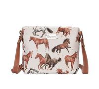 Signare Tapisserie Kleine Handtasche Damen, Umhängetasche Damen, Schultertasche Damen (Laufendes Pferd)