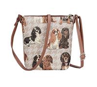 Signare Tapisserie Kleine Tasche Damen, Handtasche Damen Klein, Reisepass Tasche, Mini Handtasche (Kavalier König Charles Spaniel)