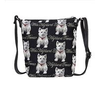 Signare Tapisserie Kleine Tasche Damen, Handtasche Damen Klein, Reisepass Tasche, Mini Handtasche (Westie)