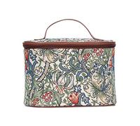 Signare Tapisserie kulturtasche,Damen, Make up Tasche, Kosmetikkoffer, Make up aufbewahrung mit William Morris Designs. (Goldene Lilie)