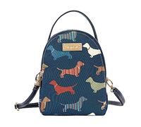 Signare Tapisserie Mini Rucksack Damen, Kleine Crossbody b枚rse, Reise Schultertaschen, Handtasche b枚rse, Ranzen Schultasche, Daypack im Hund Design Gr. One size, Dashshund