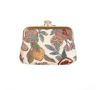 Signare Tapisserie-Münzgeldbörse für Damen, niedlich, exquisit, Doppeltasche, Kussschloss, Granatapfel und Zitrone, FRMP (Granatapfel und Zitrone)