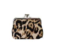 Signare Tapisserie, niedlich, exquisit, Doppeltasche, Kussschloss, Münzgeldbörse für Damen, mit Tierdruck-Design (Leopardenmuster) - FRMP