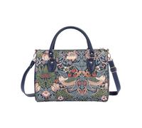 Signare Tapisserie Reisetasche Damen, Sporttasche Damen, Weekender Damen, Reisetasche groß mit William Morris Designs (Erdbeerdieb Blau)
