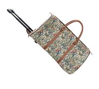 Signare Tapisserie Reisetasche mit Rollen, Trolley-Reisetasche, Sporttasche mit Rollen, Rollenreisetasche mit William Morris Designs (Goldene Lilie)