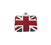 Signare Tapisserie süße exquisite Doppeltasche Kiss Lock Münzgeldbörse für Frauen mit Union Jack britischem Design (Union Jack, FRMP-UJ), blau