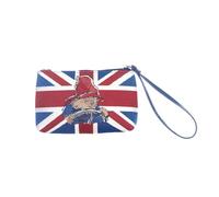 Signare Tapisserie Union Jack Paddington Bear Kleine Handgelenktasche für Damen, Damen-Geldbörse mit Handschlaufe und Reißverschluss, Rot, Weiß und Blau, mehrfarbig, Small