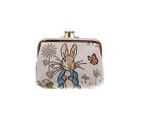 Signare Wandteppich, Doppeltasche, Kussschloss, Münzgeldbörse für Frauen mit Beatrix Potter Peter Rabbit Einheitsgröße, Geldbörse mit Rahmen