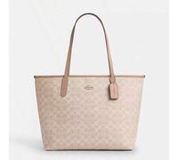 Signature Segeltuch Leder Shopper Tasche, Handtasche mit Henkeln für Damen, Luxus Arbeitstasche, College Umhängetasche