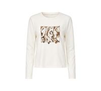 signe nature - Langarmshirt mit Print beige/braun - Gr. - 38