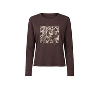 signe nature - Langarmshirt mit Print braun - Gr. - 40