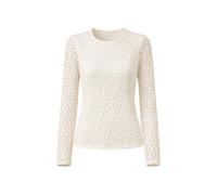 signe nature - Langarmshirt mit Spitze beige - Gr. - 46