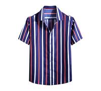 Signum Hemd Herren Herren-Sommer-Hawaii-Top, großes, Bedruckt, Umlegekragen, Lässige, locker, kurzärmelig, Hemdbluse