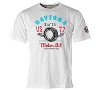 Signum Herren Kurzarm Shirt T-Shirt Rundhals Daytona Races Jacky Ickx Weiß L