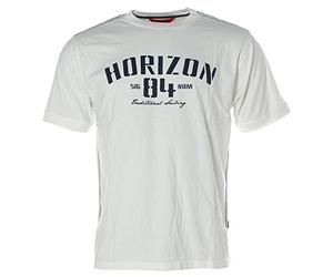 Signum Herren Kurzarm Shirt T-Shirt Rundhals Horizon Traditional Sailing Weiß L