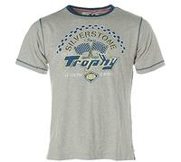 Signum Herren Kurzarm Shirt T-Shirt Rundhals Jacky Ickx Silverstone Trophy Grau Mel.
