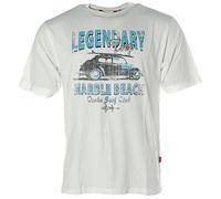 Signum Herren Kurzarm Shirt T-Shirt Rundhals Legendary Trip Marble Beach Offwhite L