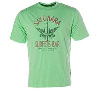 Signum Herren Kurzarm Shirt T-Shirt Rundhals Sayonara Surfers Bar Mint L
