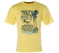 Signum Herren Kurzarm Shirt T-Shirt Rundhals Summer Surf Beach Part Zitrone L