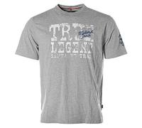 Signum Herren Kurzarm Shirt T-Shirt Rundhals True Legend Santa Fe Trail Grau Melange L