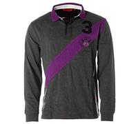 Signum Herren Langarm Shirt Poloshirt Polokragen Moscow Anthra Mel L