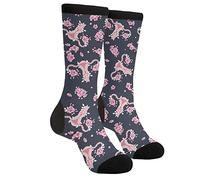 Sigouyinei Lässige lustige flippige Neuheit Socken für Männer Frauen, Schöne rosa Gebärmutter Blume Obgyn Krankenschwester Feminine Gynäkologie, 1