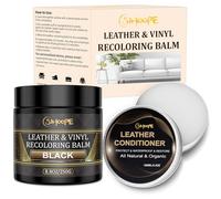 SIHOOPE Schwarz-Leder-Reparatur-Set mit Lederfett, 250ml - Lederpflege für Ledercouches, Vinyl-Möbel, Sofas und Schuhe, Auto Lederpflege, Autositz-Reparatur und Lederfarbe für Reparatur