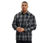 Sik Silk T-Shirt mit Logo auf der Rückseite im Used-Look und Karomuster, schwarz S