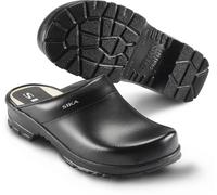 SIKA 149 Traditionell offener Clog mit breiter Passform und Fußbett aus Holz - Schwarz - Gr. 42