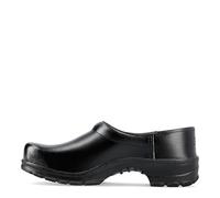 SIKA 125 Comfort Robuster Clog - Breite Passform und Fußbett aus Holz - Besonders Gute Strapazierfähigkeit - Schwarz - Gr. 39